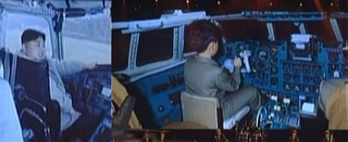 Illustration for article titled Here's Kim Jong Un Pretending To Fly A Plane For Some Reason